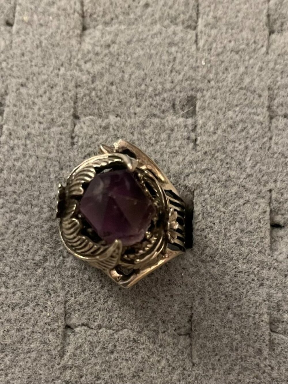 Vintage Sterling Silver Ring 6.25 6.5 Handmade Amethyst Bob Stringer Y2K $295 - Picture 9 of 15